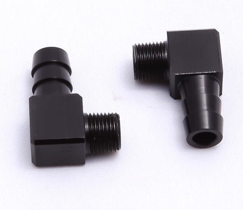 1 Thrust innovations 3/8 Black Anodized Fitting 90'