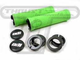 ODI Ruffian grips Green/w black clamps