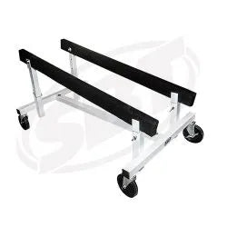 Shop cart adjustable white