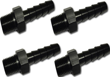 1 Thrust innovations 1/4 Black Anodized Straight Hose Barb